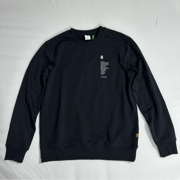 NWT G-Star Raw Mens The Raw Definition Black Cotton knit Sweater Size Large - Picture 3 of 14